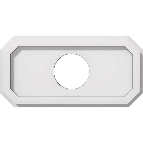 Ekena Millwork 1 in. P X 12 in. W X 6 in. H X 3 in. ID Emerald Architectural Grade PVC Contemporary Ceiling Medallion