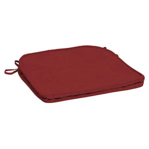ProFoam 19 in. x 20 in. Outdoor Rounded Back Seat Cushion Cover, Ruby Red Leala