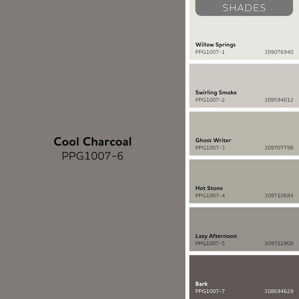 Glidden Essentials 1 gal. PPG1007-6 Cool Charcoal Semi-Gloss