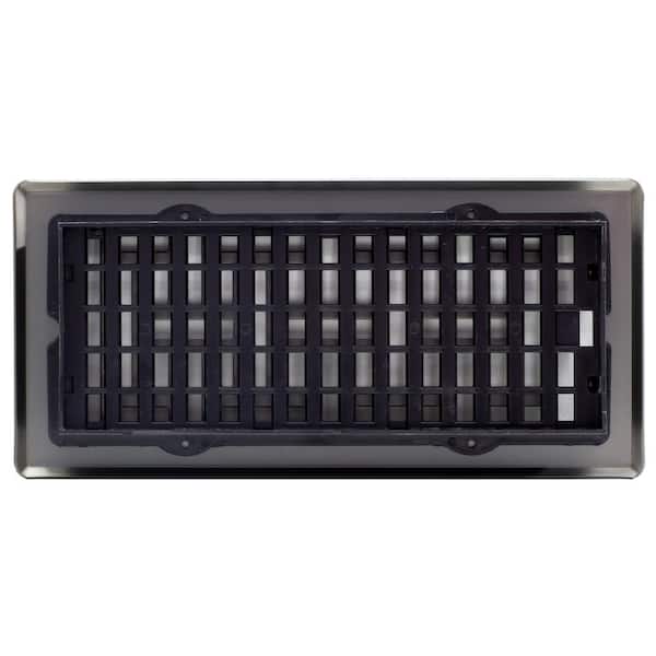 Decor Grates 4 in. x 10 in. Oriental Steel Plated Floor
