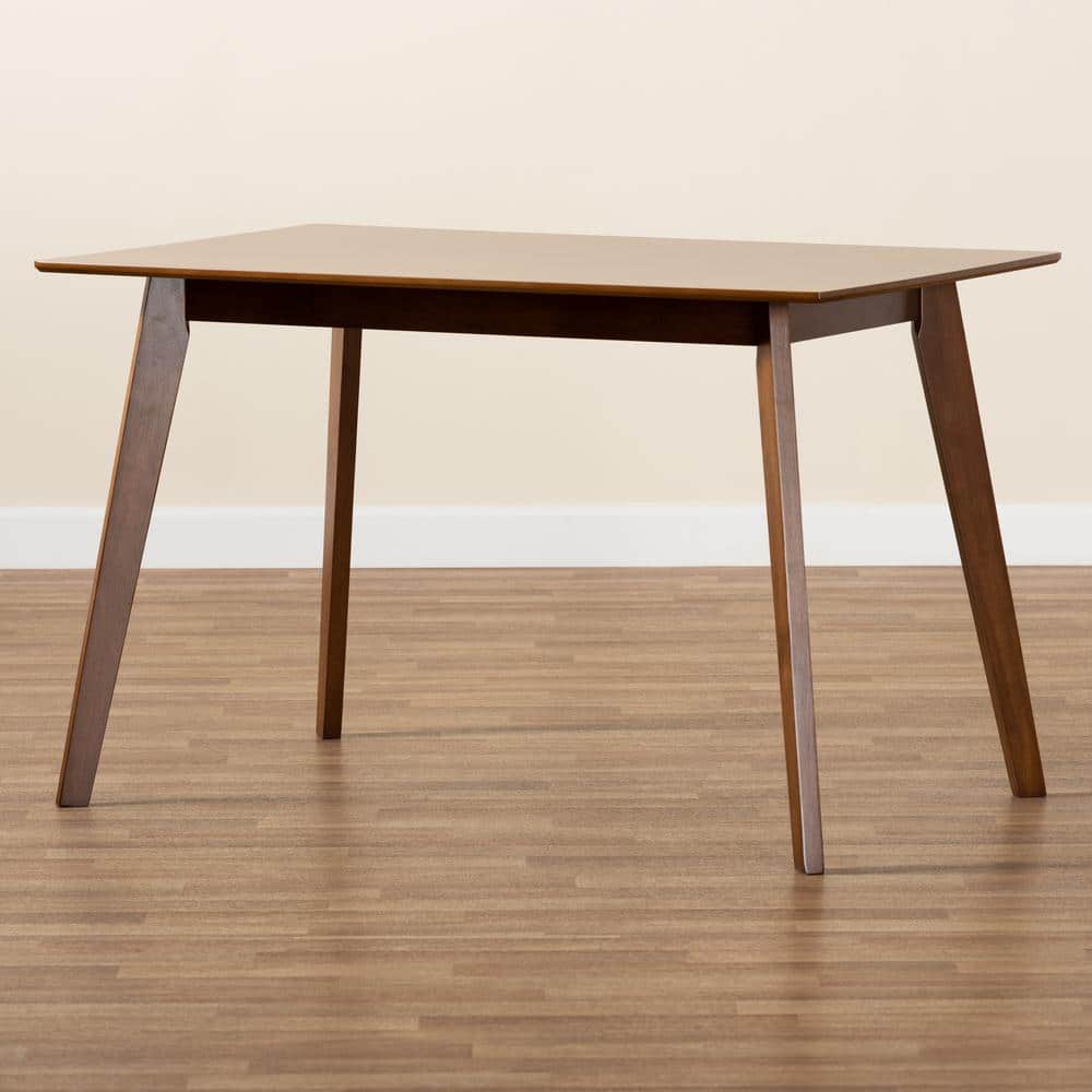 Walnut Brown 48" Transitional Wood Dining Table for Four