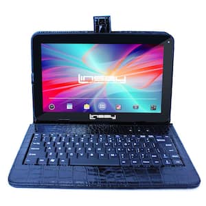 10.1 in. 2GB RAM 32GB Android 12 Quad Core Tablet with Black Crocodile Keyboard