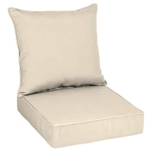 Oak Cliff 24 x 24 Sunbrella Canvas Flax Deep Seating Outdoor Lounge Chair Cushion