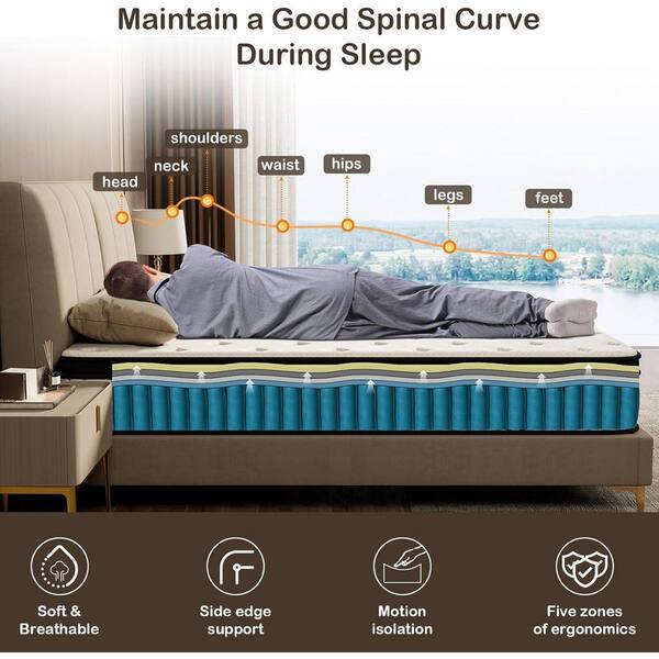 Susalt King Medium Memory Foam 12 in. Bed-in-a-Box Hybrid
