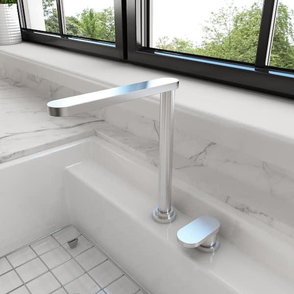 Baveno Move+ Single Handle Telescopic Standard Kitchen Faucet in Stainless Steel