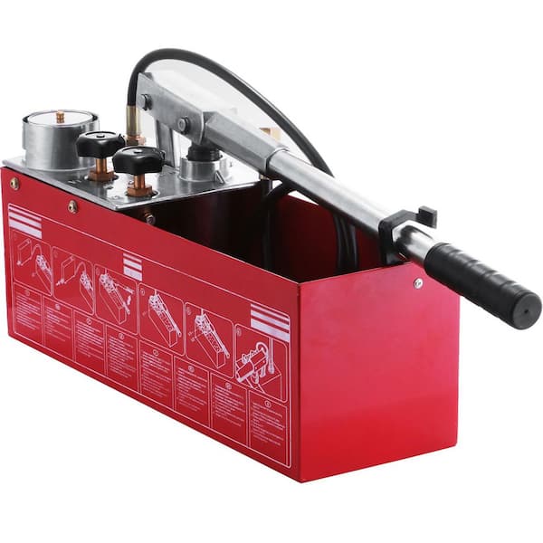 Hydraulic Pressure Test Pump 50 Bar Hand Pressure Test Pump 726 PSI 3.2 Gal. Tank 45 ML 1/2 in. BSP Hydrostatic