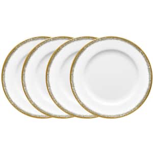 Haku 6.5 in. (White) Bone China Bread and Butter Plates, (Set of 4)