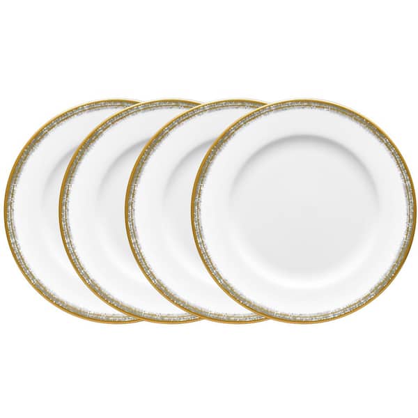 Noritake Haku 6.5 in. (White) Bone China Bread and Butter Plates, (Set of 4)