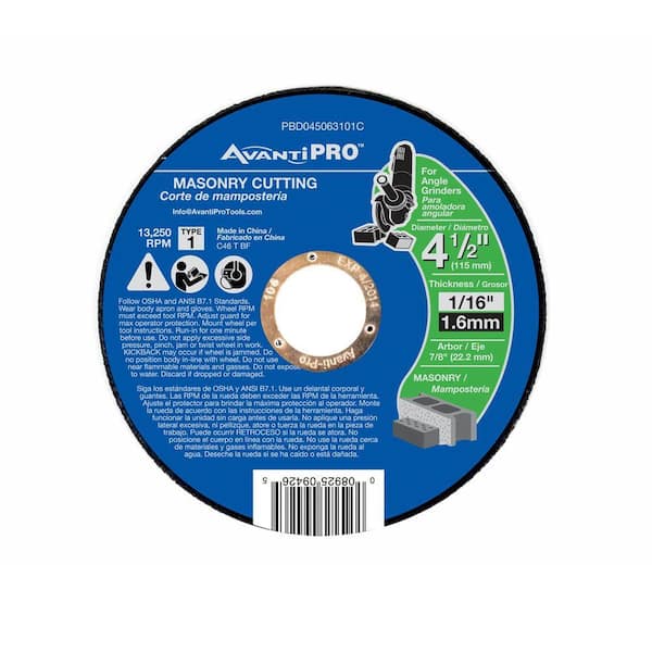 Avanti Pro 4-1/2 in. x 1/16 in. x 7/8 in. Thin Kerf Masonry Cutting Disc