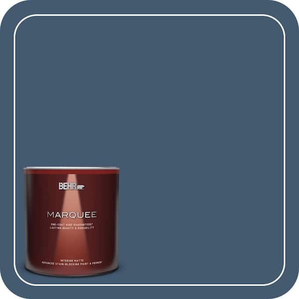 BEHR MARQUEE 1 Qt. #S500-7 Infinite Deep Sea One-Coat Hide Matte Interior Paint & Primer