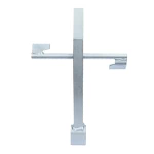 Hand Made-Polished Nickel Hardware-w/CROSS-Made by a vet KEY RING with  Leather 