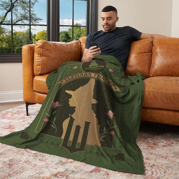 Wicked Elphaba Thropp Multicolor Silk Touch Throw Blanket 50 x 60 in.