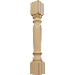 5 in. x 5 in. x 35-1/2 in. Unfinished Cherry Legacy Tapered Cabinet Column