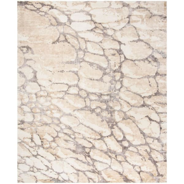 Mirage 9 ft. x 12 ft. Gray/Ivory Modern Abstract Area Rug