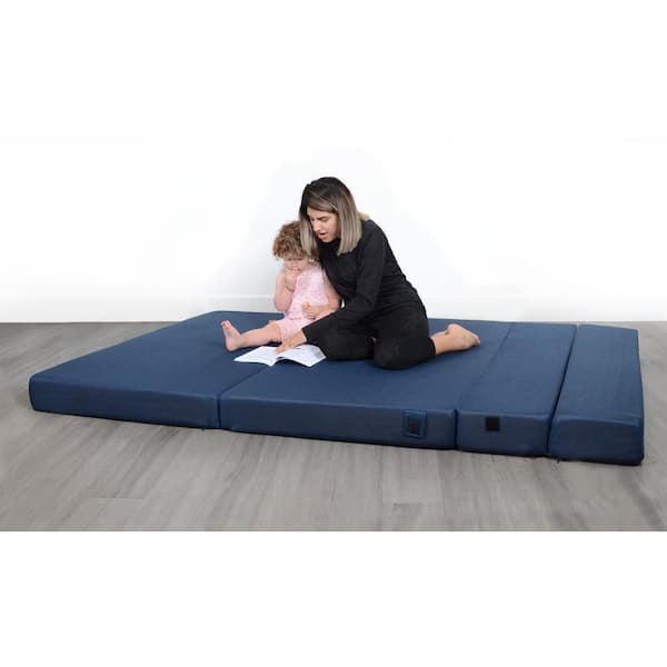 Milliard Tri-Fold Foam Folding Mattress and Sofa Bed for Guests- Queen