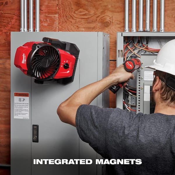 Milwaukee - M12 12-Volt Lithium-Ion Cordless Jobsite Fan W/M12 2.0 Ah Compact Battery Pack