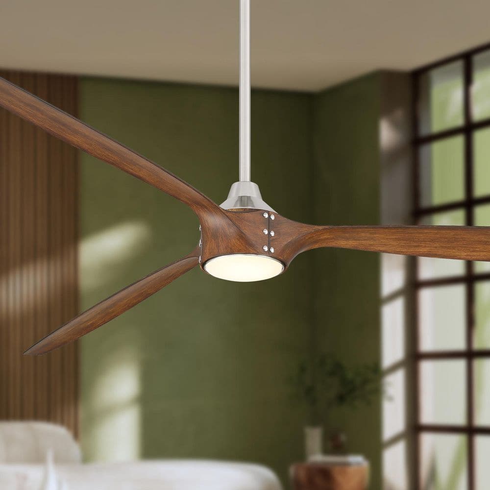 MINKA-AIRE Pierce-84 84 in. Smart Indoor Brushed Nickel Low