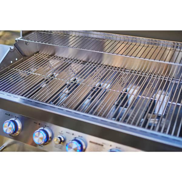Monument Grills 6-Burner Propane Gas Grill in Stainless with LED