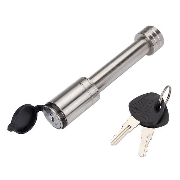 TowSmart 2.75 in. Stainless Barrel Style Receiver Hitch Pin Lock with Sleeve