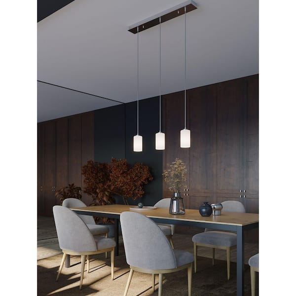 【美品】ACME Furniture LEO PENDANT LAMP AFX Leo 60-Watt 3-Light Pendant Light Satin Nickel with Painted