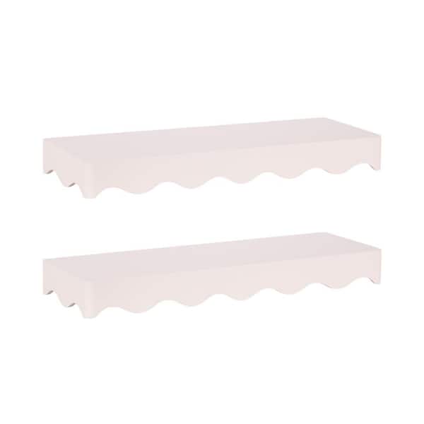 Maida 24 in. W x 8 in. D Pink Composite Decorative Wall Shelf