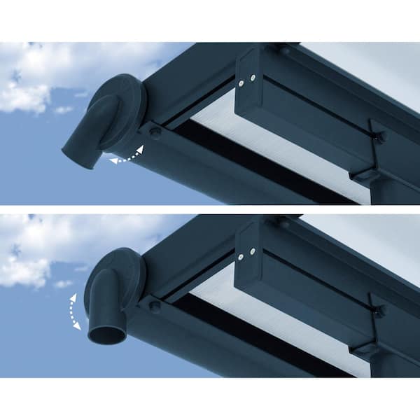 Sierra 7.5 ft. x 22.5 ft. Gray/Clear Aluminum Patio Cover