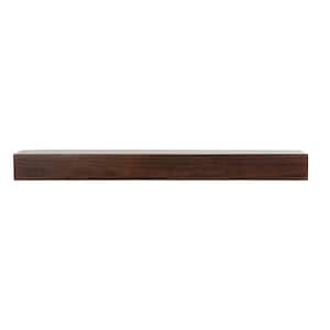 Dakota Mocha Stain 72 in. Wood Fireplace Cap-Shelf Mantel