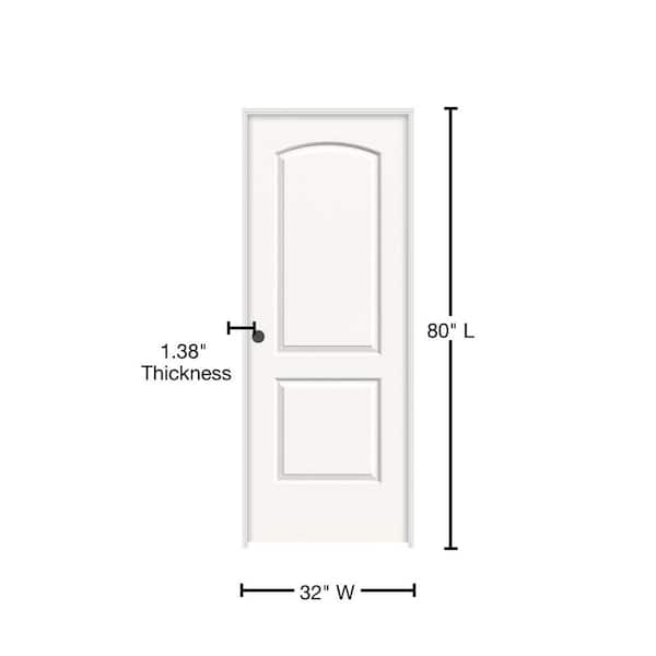 JELD-WEN 32 in. x 80 in. Caiman 2 Panel Right-Hand Hollow Core