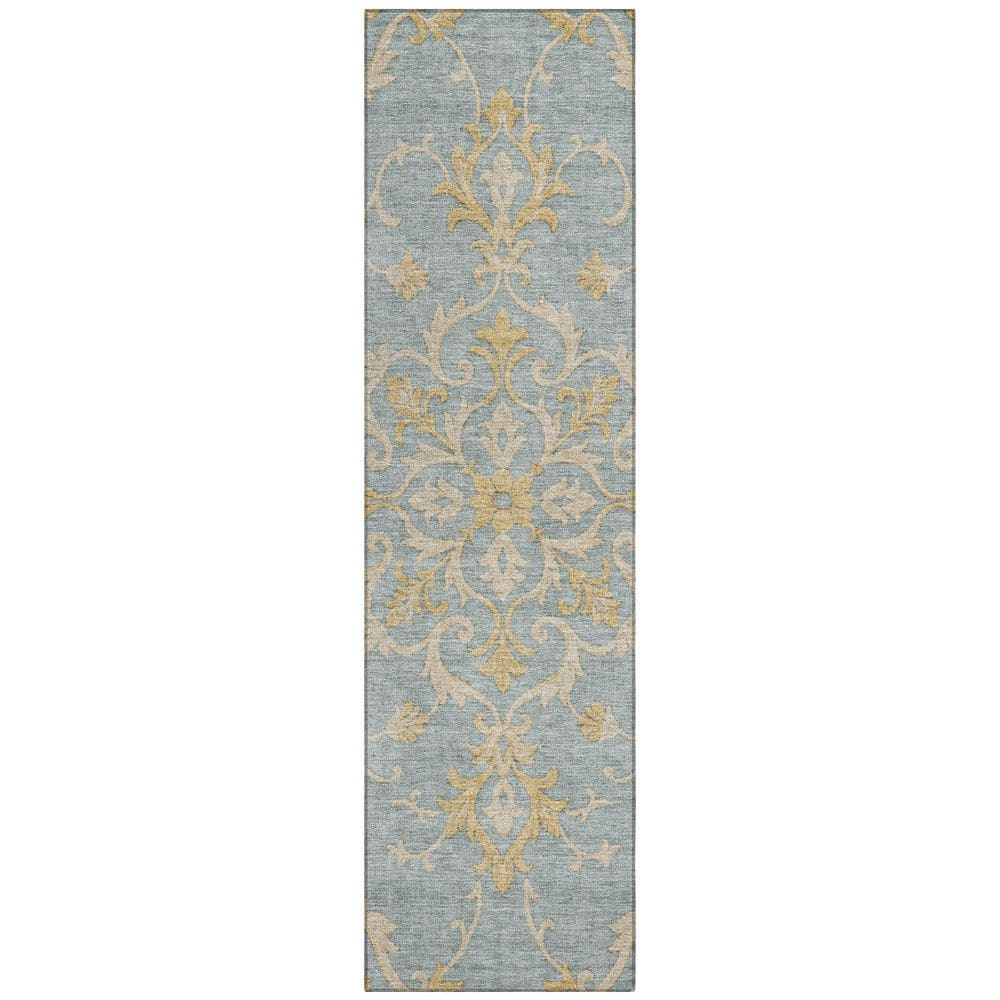 Chantille Machine Washable Indoor/Outdoor Abstract ACN2964 Spa 2 ft. x 7 ft. Runner Rug price history on PriceWatchPro