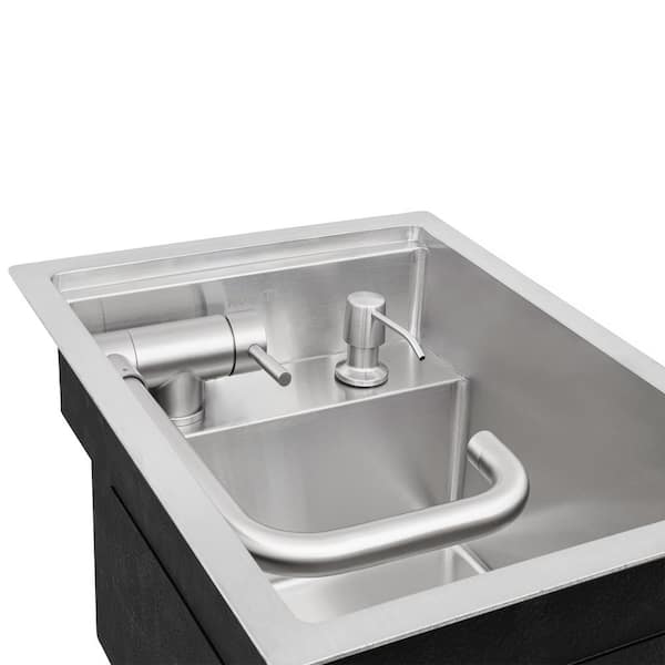 Vienna 15 in. Drop-in 16-Gauge Stainless Steel RV Sink with Faucet and Soap Dispenser