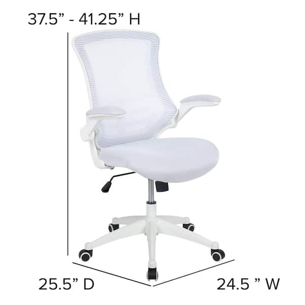 mesh back office chair white