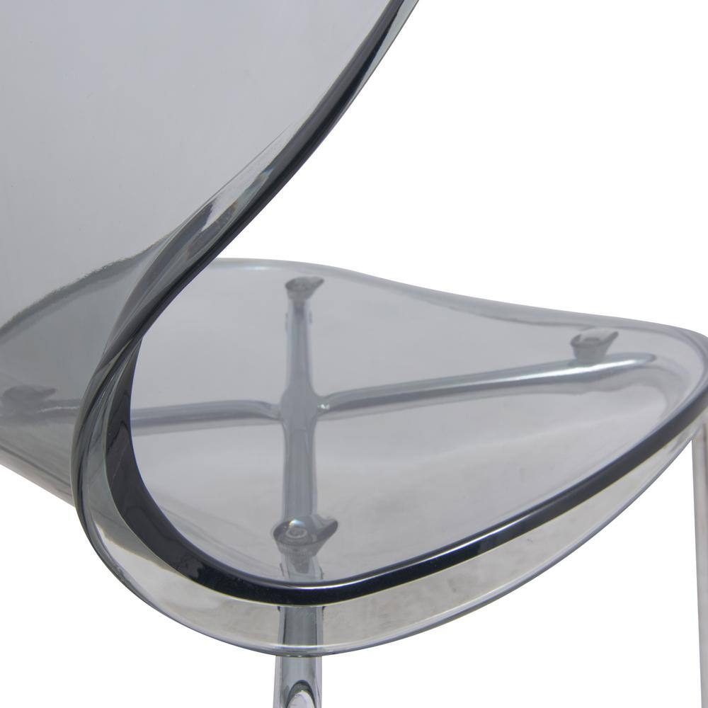 Modern Transparent Black Acrylic Dining Side Chair