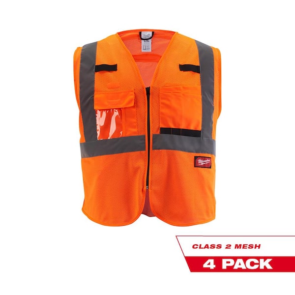 Hi vis safety outlet vest orange