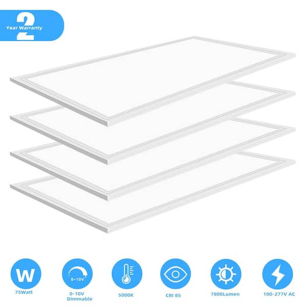 WYZM 2 ft. x 4 ft. 7800 Lumens Integrated LED Ceiling Panel Light