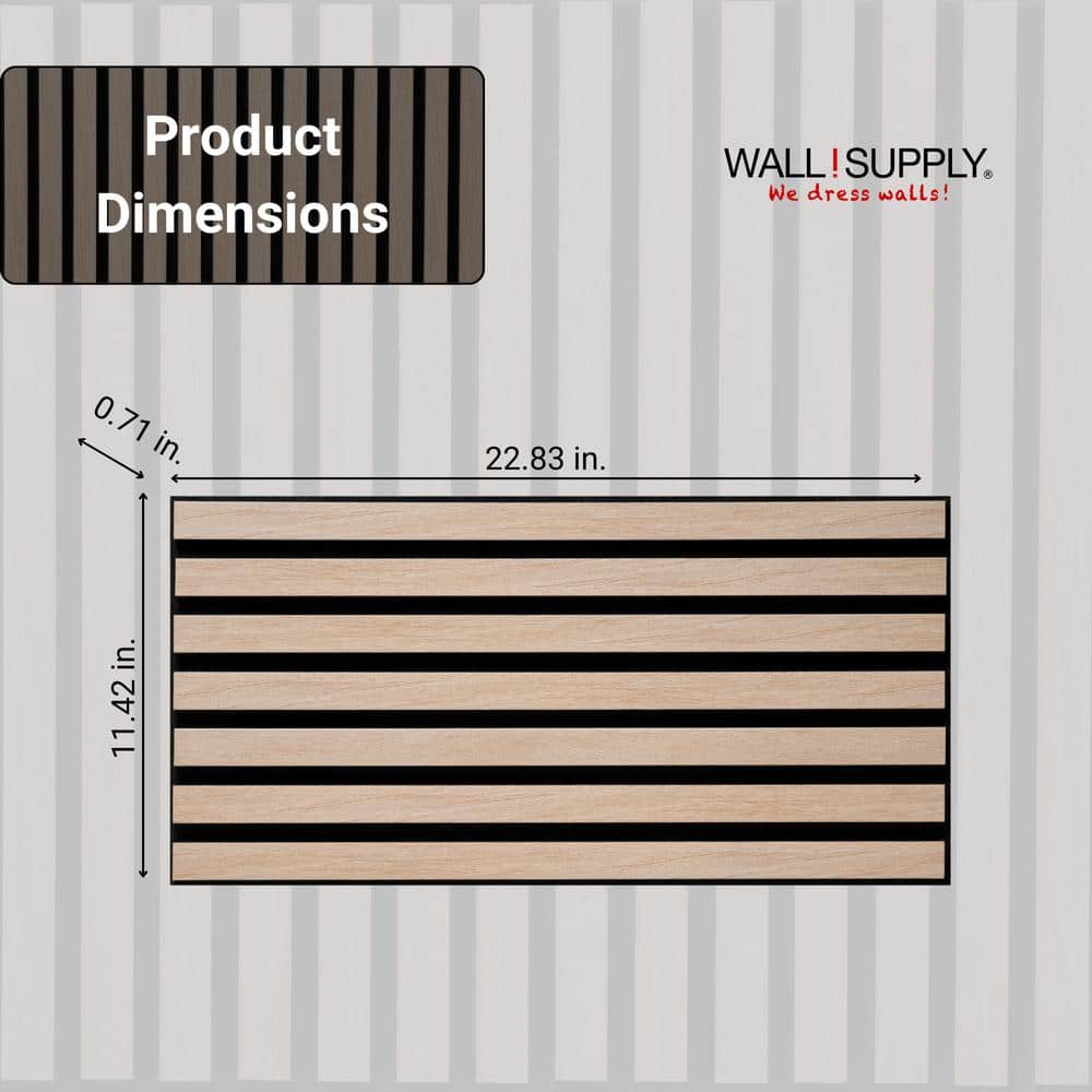 Natural Oak 3D Acoustic Polystyrene Wall Panels Set of 6