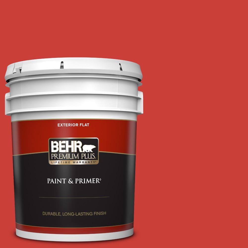 BEHR PREMIUM PLUS 5 gal. P1707 100 MPH Flat Exterior Paint & Primer