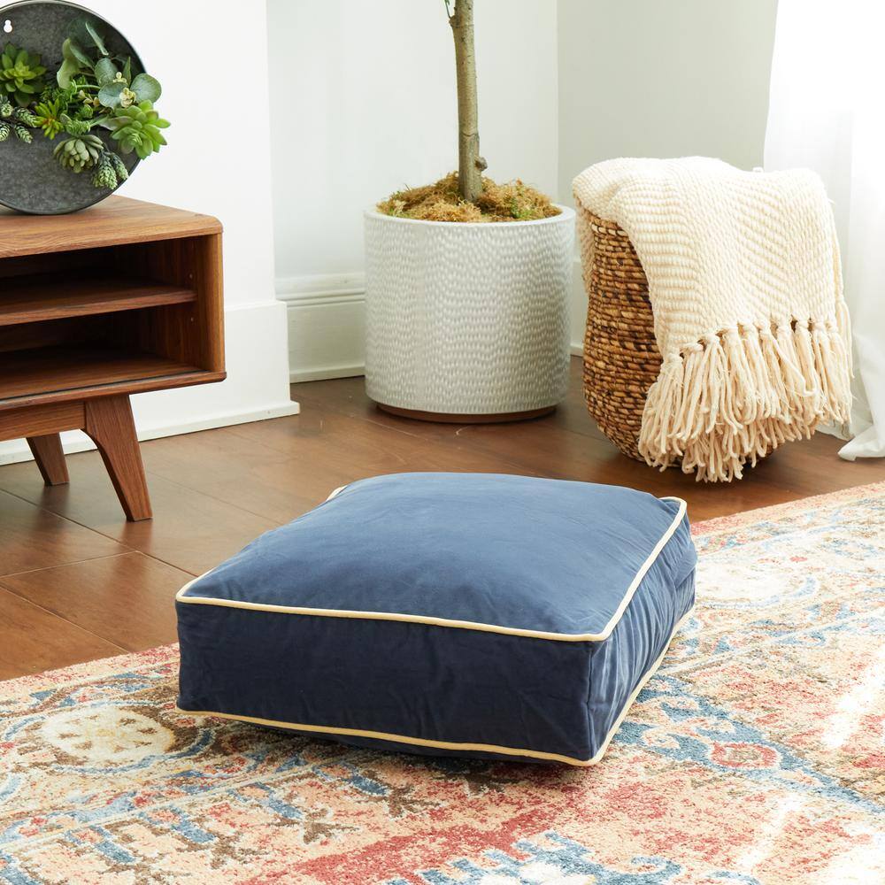 Extra Small Denim Chew Resistant Pillow Dog Bed