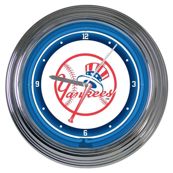 The Memory Company 15 in. MLB License New York Yankees Neon Wall Clock