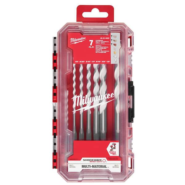 Milwaukee SHOCKWAVE Carbide Multi-Material Drill Bit Set with Alloy Steel Screw Driver Bit Set with PACKOUT Case (107-Piece)
