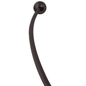 NeverRust 50 in. to 72 in. Aluminum Dual Mount Curved Shower Curtain Rod in Bronze