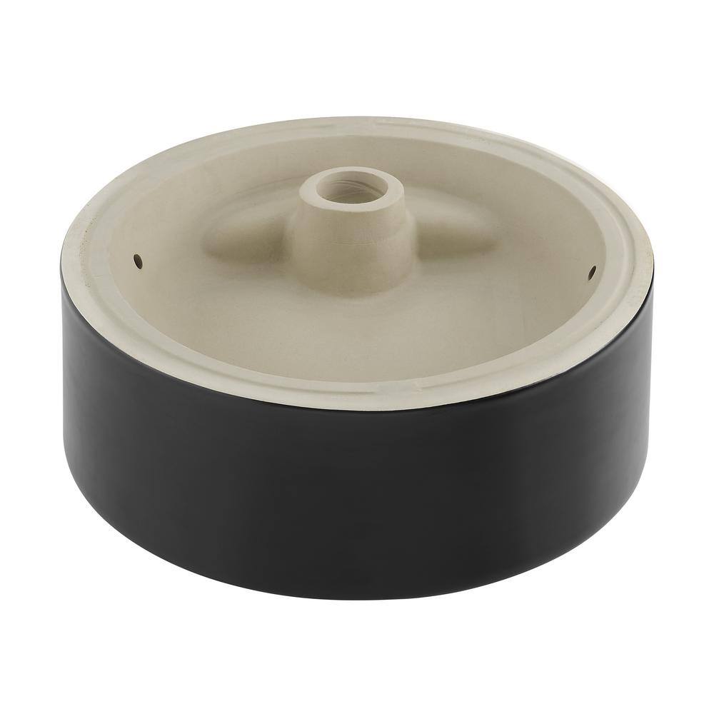 Beau 16.5" Matte Black Round Ceramic Vessel Sink