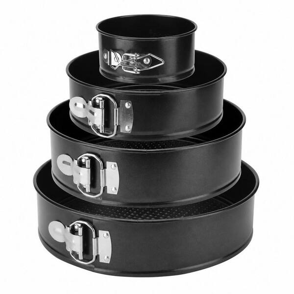 4-Piece Cake Pan Sets Include 4 in. 7 in. 9 in. and 10 in. Cake Pan, Non-Stick Leak-Proof with Removable Bottom