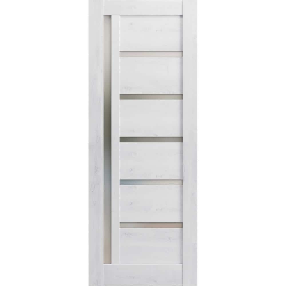 30 in. x 96 in. Solid MDF Frosted Glass Nordic White Interior Door Slab price history on PriceWatchPro