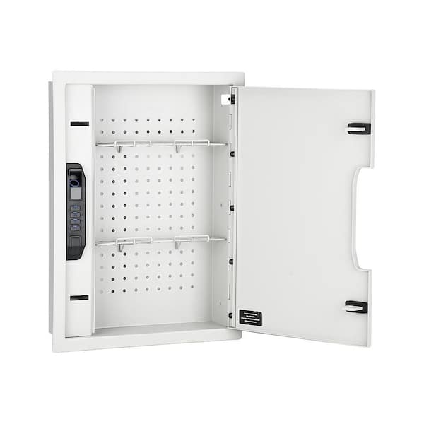 Biometric In-Wall Safe with Advanced Finger Vein Recognition Access in Light Grey