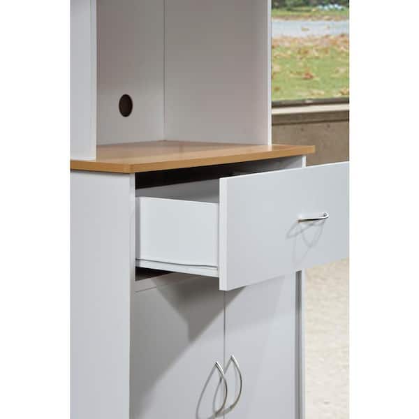 HODEDAH White China Cabinet HIK94 White - The Home Depot
