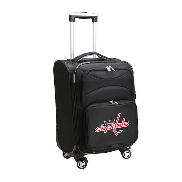 Denco NHL Washington Capitals 21 in. Black Carry-On Spinner Softside Suitcase