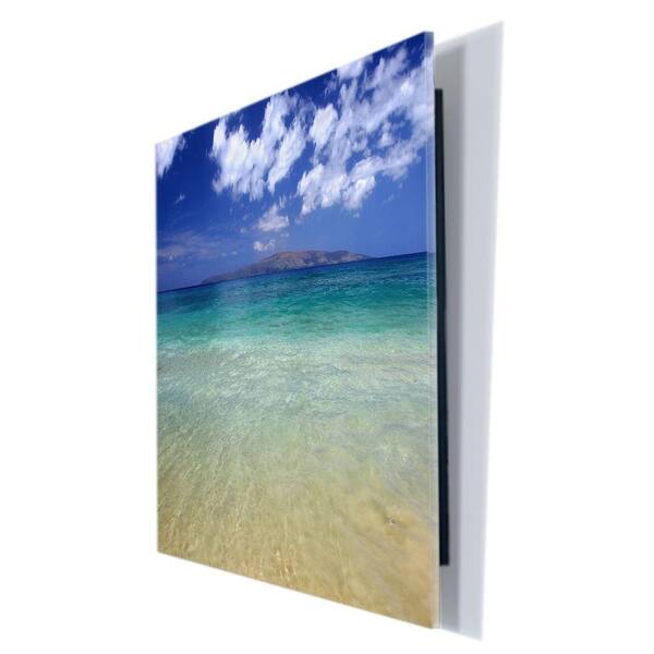 Trademark Fine Art 18 in. x 24 in. "Hawaii Blue Beach" by Pierre Leclerc Printed Acrylix Wall Art