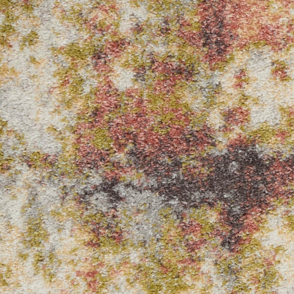 Abstract Tawny Golden 5'3" x 7'3" Synthetic Easy-Care Rug