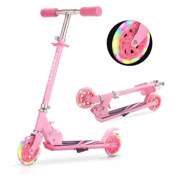 Lil Rider 3-Wheel Pink Kick Scooter with LED Light-up Wheels HW4100038 -  The Home Depot