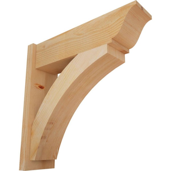 Ekena Millwork 8 in. x 28 in. x 28 in. Thorton Traditional Rough Sawn Douglas Fir Outlooker